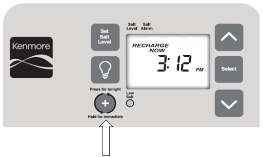 Kenmore Time Recharge Screen Display