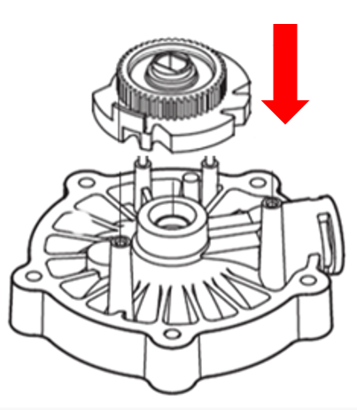 cam gear on valve cover